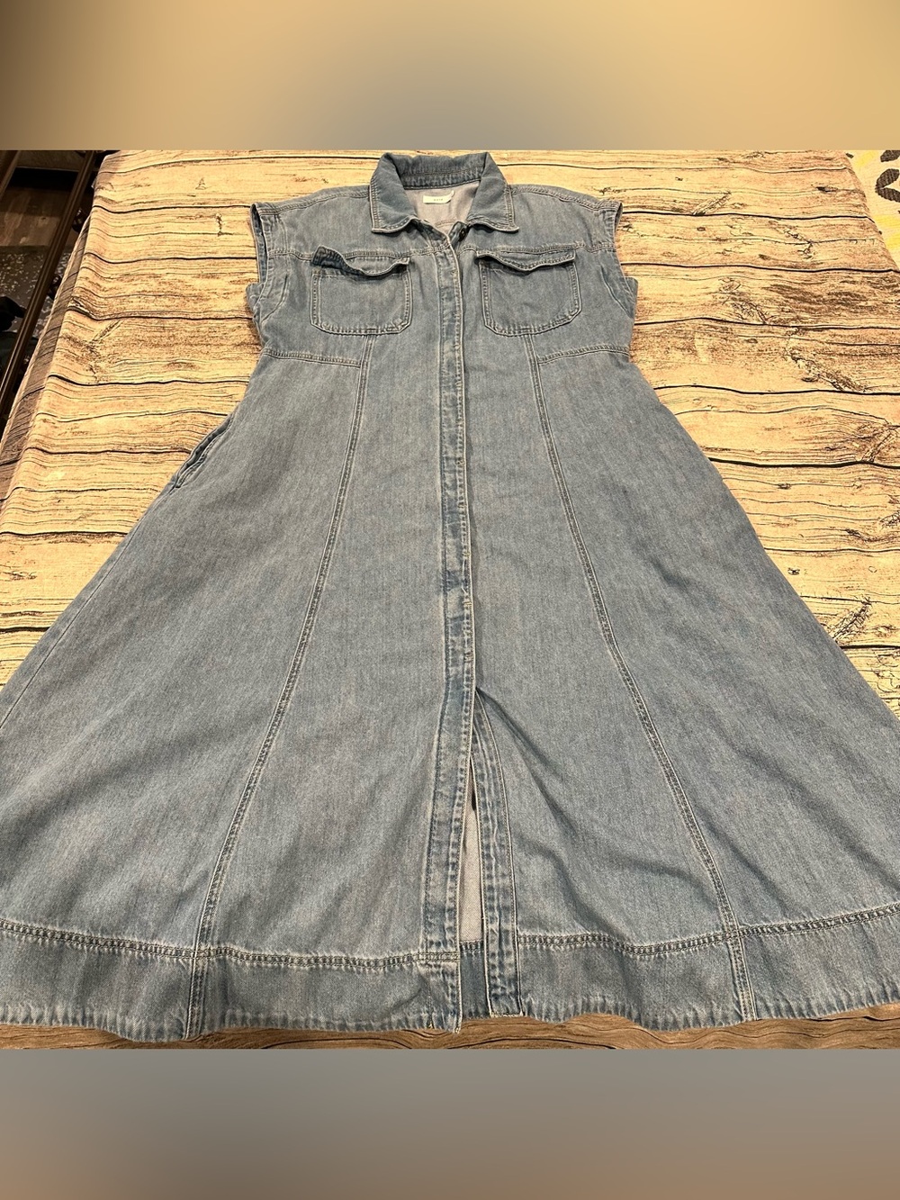 Maye Harper Light Blue Wash Denim Shirt Dress Size 2XL